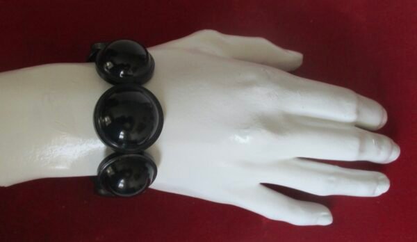 Antique Victorian Whitby Jet Expandable Bracelet - Image 2