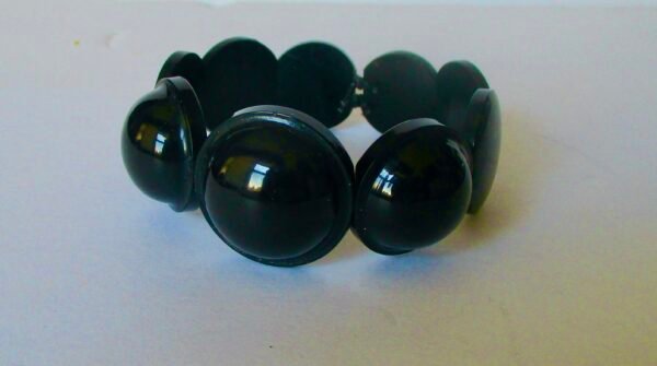 Antique Victorian Whitby Jet Expandable Bracelet - Image 6