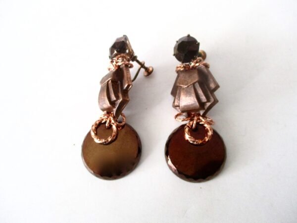 Pair of Vintage Deco Screw-Back Earrings - Image 4