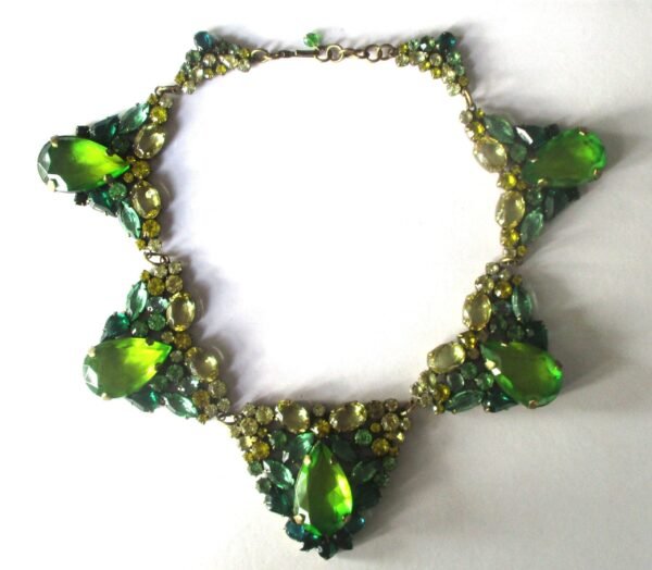 Vintage Runway Jennifer Maxwell  (J. Max)  Crystal Necklace With Matching Clip-On  Earrings - Image 4