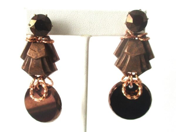 Pair of Vintage Deco Screw-Back Earrings - Image 3