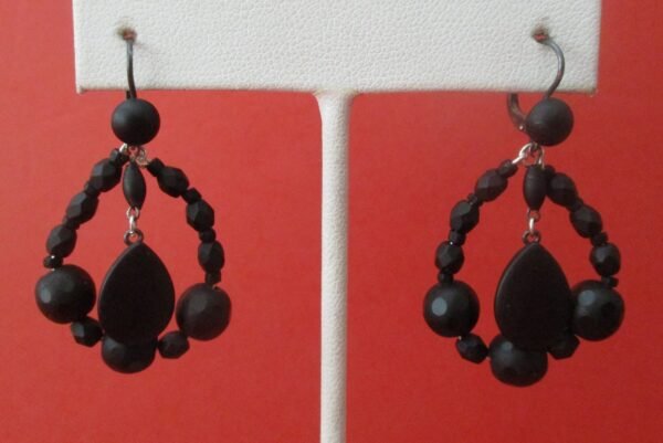 Pair of Antique  Victorian  Pate de Verre Earrings