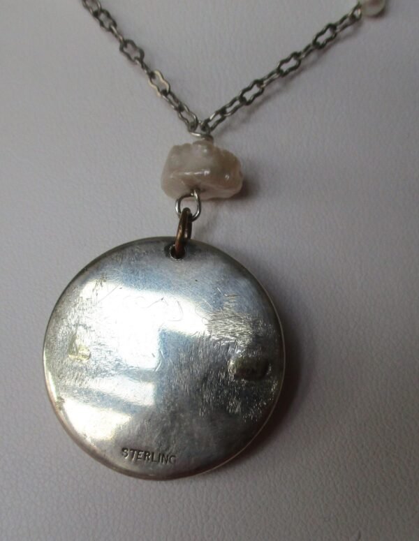 Antique Mother-of-Pearl Cameo Necklace/Wedding - Image 7