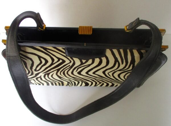 Vintage Leather Shoulder Bag - Most Likely "Lucille de Paris - Image 4