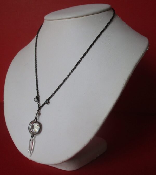 Vintage Crystal Pendant With Chain - Image 2