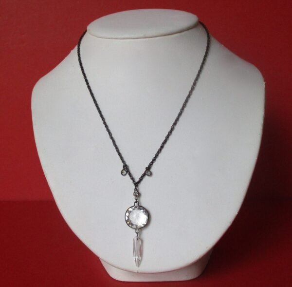Vintage Crystal Pendant With Chain