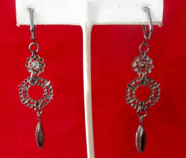Pair of Antique Cut Steel Boho/Gothic Earrings - Image 6