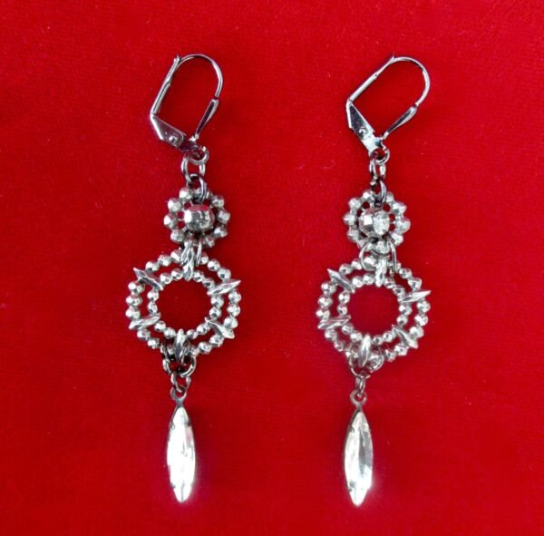 Pair of Antique Cut Steel Boho/Gothic Earrings - Image 3