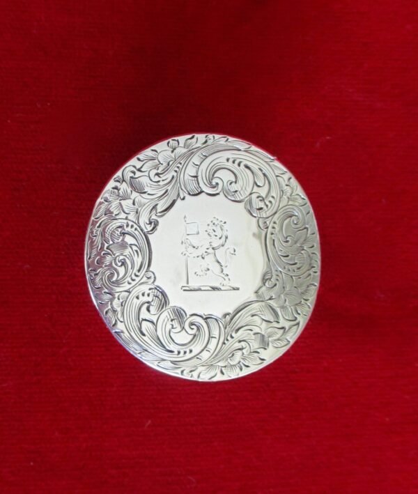 Antique & Hallmarked  Glass Perfume Bottle With Sterling Silver Top With Original Stopper - Image 9