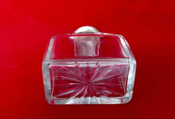 Antique & Hallmarked  Glass Perfume Bottle With Sterling Silver Top With Original Stopper - Image 8