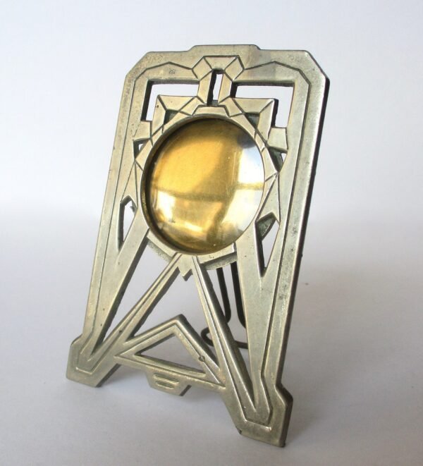 Antique Art-Deco Small Pewter Photo Frame  - - Image 4