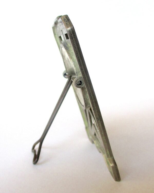 Antique Art-Deco Small Pewter Photo Frame  - - Image 5