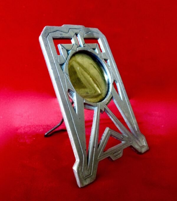 Antique Art-Deco Small Pewter Photo Frame  - - Image 2