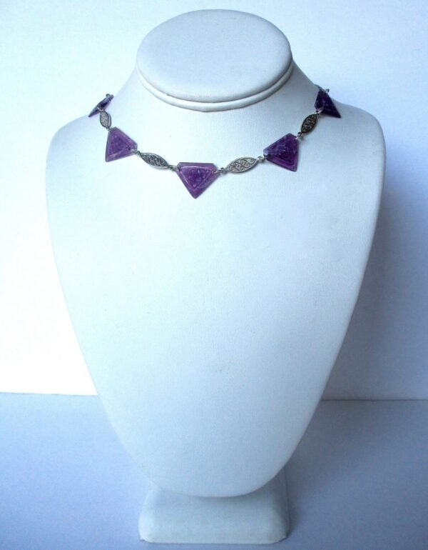 Antique Art-Deco Crystal Bead Choker/Necklace/Boho/Hippie - Image 4