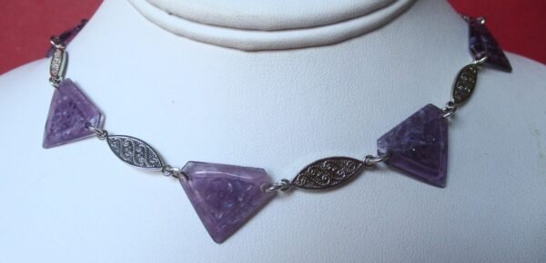 Antique Art-Deco Crystal Bead Choker/Necklace/Boho/Hippie - Image 3