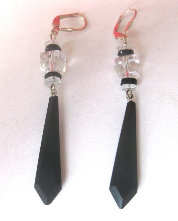 Pair of Antique Crystal Earrings - Image 4