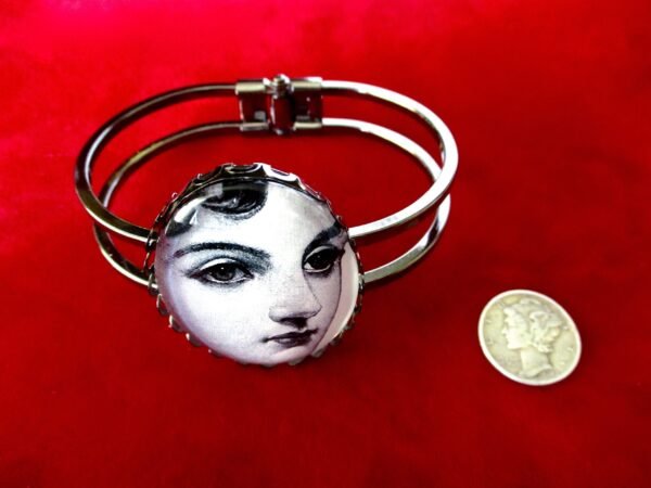 Vintage Jewelry Set:   Victorian Style Bracelet With Matching Earrings/Boho/Steampunk - Image 5