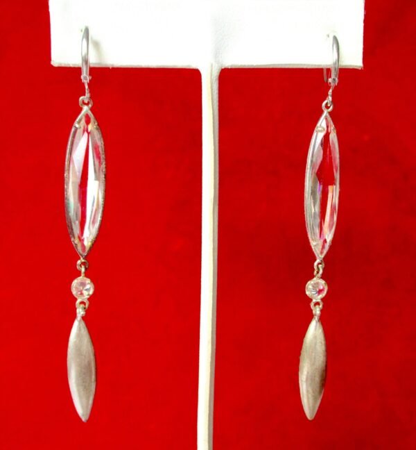 Pair of Vintage Crystal & Marcasite Earrings/Boho/Shabby Chic - Image 7