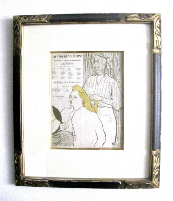 19th Century Toulouse Lautrec Original Playbill With Provenance