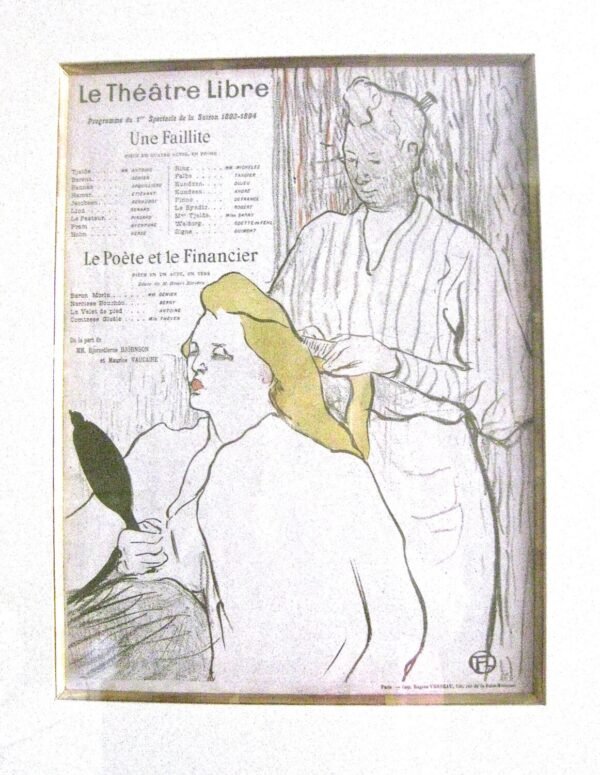 19th Century Toulouse Lautrec Original Playbill With Provenance - Image 4