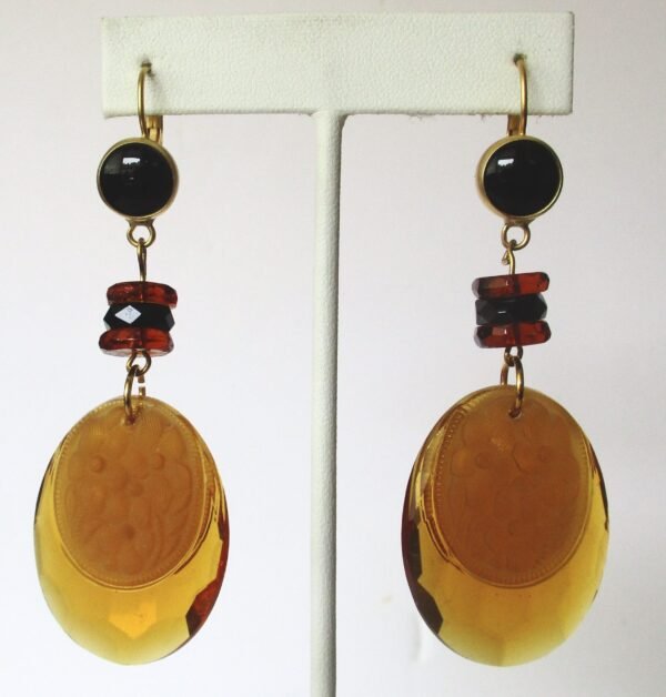 Pair of Antique Deco Crystal Earrings