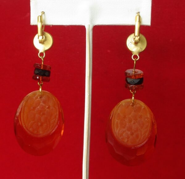 Pair of Antique Deco Crystal Earrings - Image 7