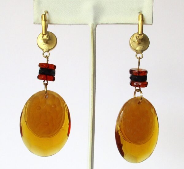 Pair of Antique Deco Crystal Earrings - Image 4
