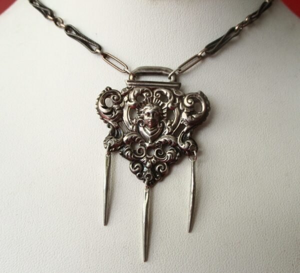 Antique British Hand-Made Sterling Silver Choker/Necklace - Image 3