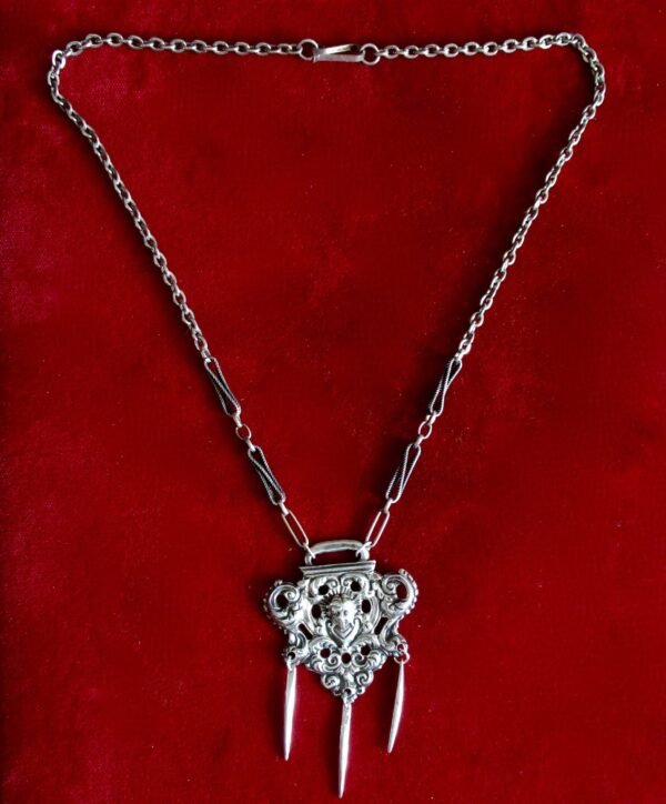 Antique British Hand-Made Sterling Silver Choker/Necklace - Image 2