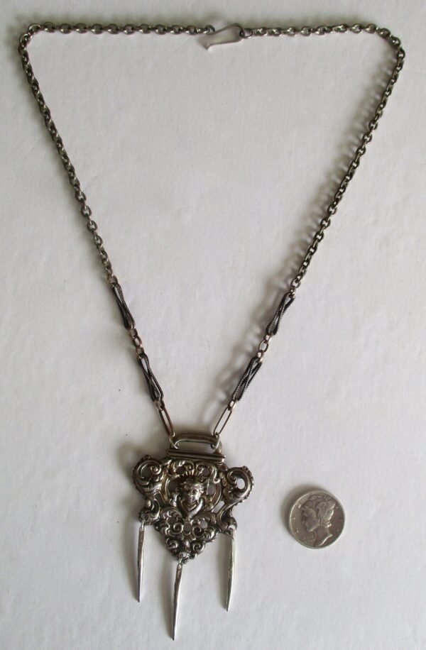 Antique British Hand-Made Sterling Silver Choker/Necklace - Image 4
