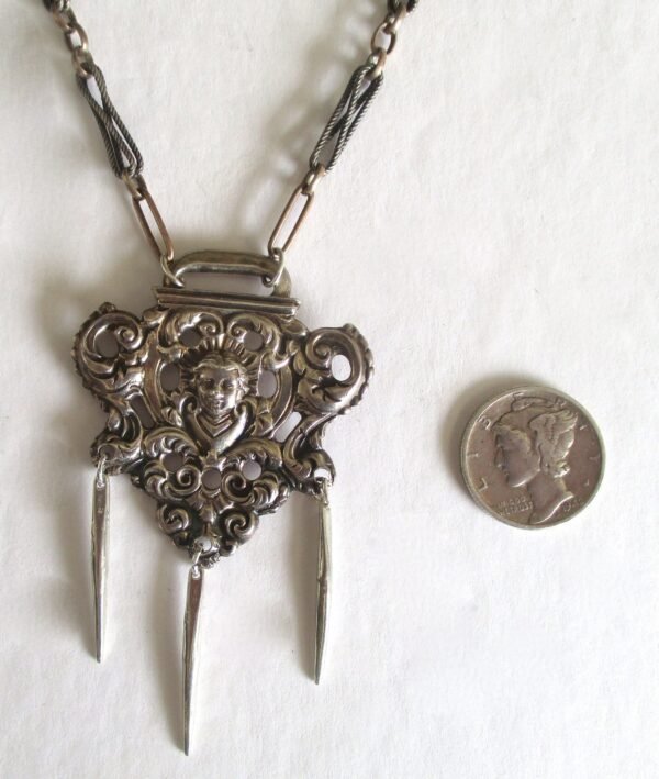 Antique British Hand-Made Sterling Silver Choker/Necklace - Image 5