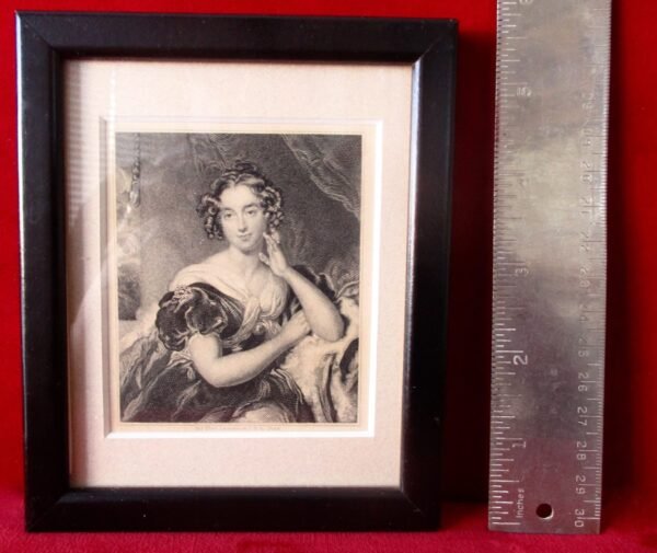 Antique 19th Century  Original Small Framed  Steel Engraving by Thomas  Lawrence - Image 4