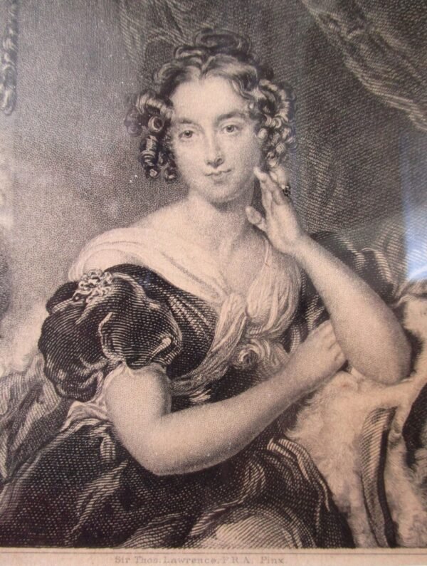 Antique 19th Century  Original Small Framed  Steel Engraving by Thomas  Lawrence - Image 2