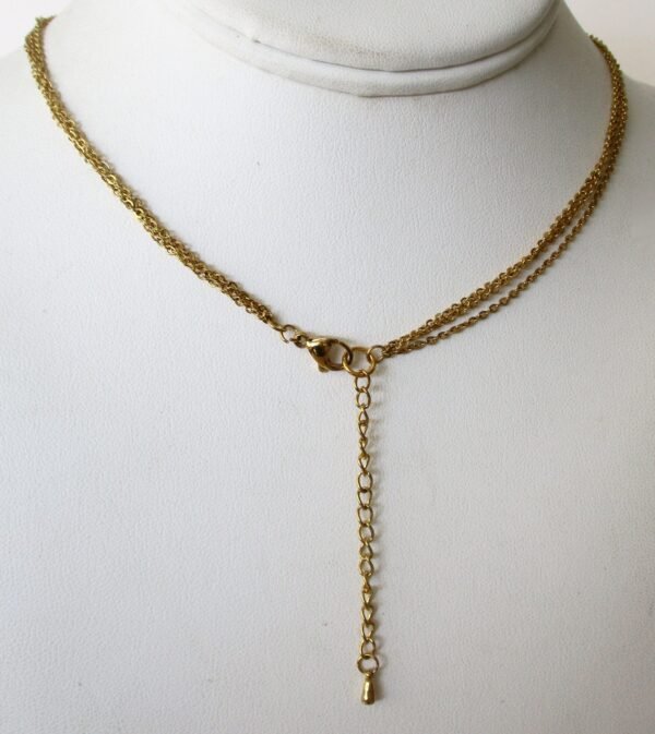 Antique Mother-of-Pearl Cameo & Brass Necklace - Image 8