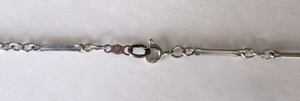 Antique Sterling Silver Chain Necklace With (3) Pendants - Image 7