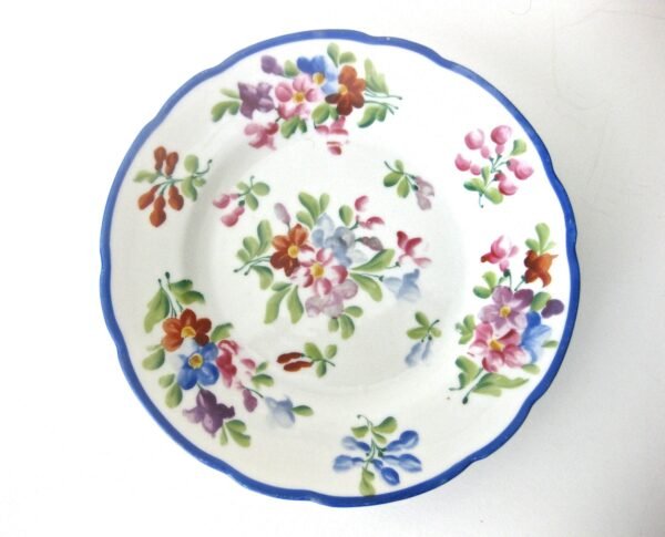 Set of (4)  Antique Hand-Painted Desert Plates by Dresden - Image 4