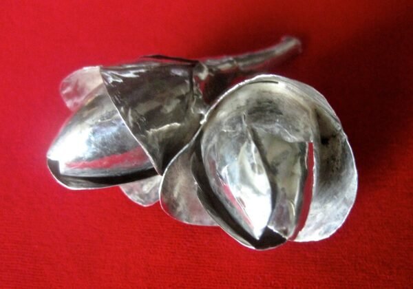 19th Century Chinese Crocus Silver Pin/Antique Silver Pin - Image 2