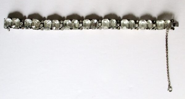 Vintage Eisenberg Ice Sterling Silver & Clear Paste Bracelet - Image 3