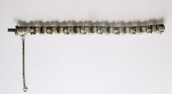 Vintage Eisenberg Ice Sterling Silver & Clear Paste Bracelet - Image 5