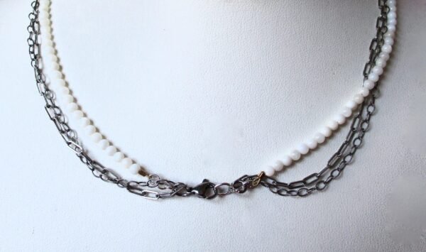 Antique Mother of Pearl and Shell Cameo Choker/Necklace/Pin/Wedding/Boho/Hippie - Image 7