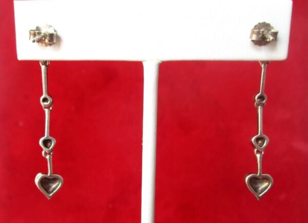 Pair of Vintage Sterling Silver & Marcasite Drop/Dangle Earrings/Boho/Steampunk/Hippie - Image 6