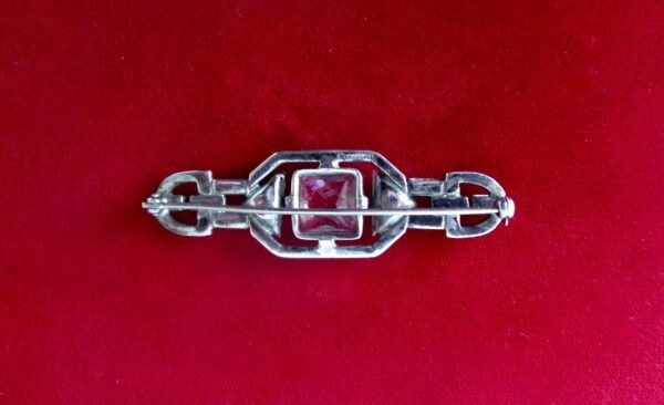 Antique Sterling Silver - Marcasite - Crystal Pin/Brooch/Wedding/Boho - Image 4