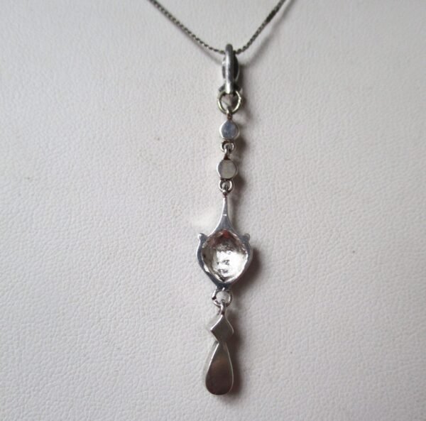 Vintage Jewelry Set:  Sterling Silver & Marcasite Necklace With Pendant and Matching Earrings/Wedding/Boho/Hippie - Image 8