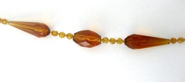 Amber Crystal Bead  "Flapper" Necklace from the 1920's - Image 5