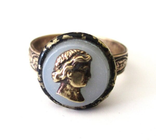 Antique Adjustable Button Ring