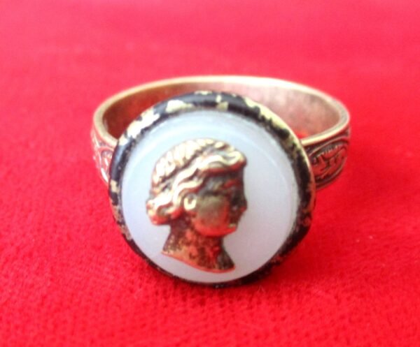 Antique Adjustable Button Ring - Image 5