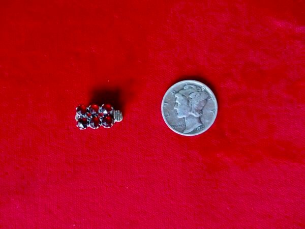 Antique Bohemian Garnet Gold Over Brass Jewelry Clasp