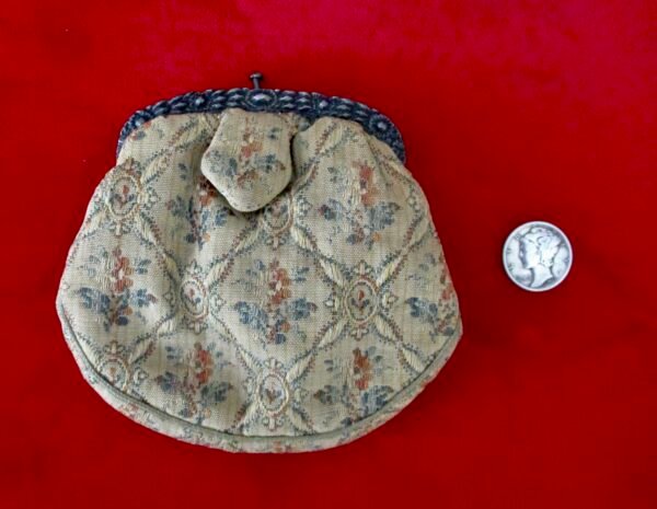 Antique Victorian Fabric & Sterling Silver Change Purse - Pristine Condition - Image 6