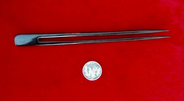 Antique 5 1/2-Inch Faux Tortoise Shell Hair Fork