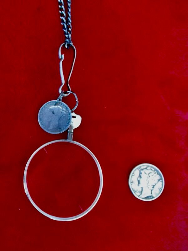 Vintage 48-Inch Gunmetal Necklace With Stations & 3-Pendants - Image 4
